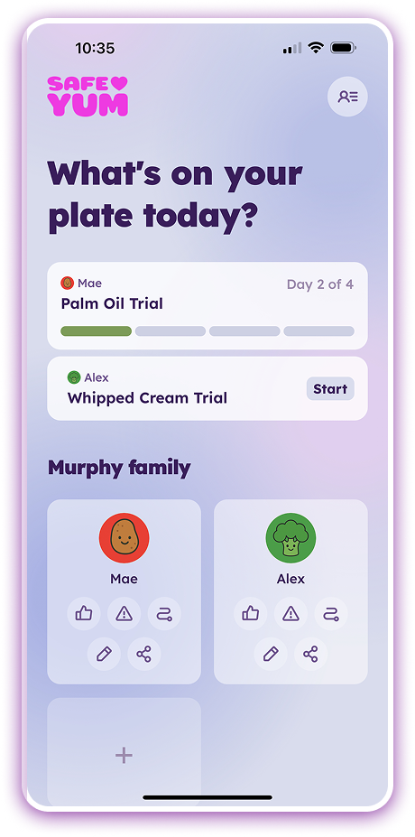 SafeYum App Home Screen
